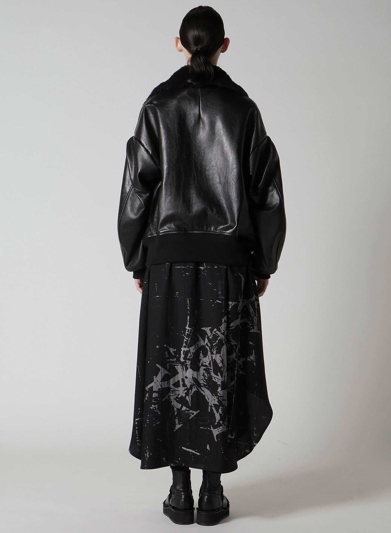 COW LEATER BLOUSON