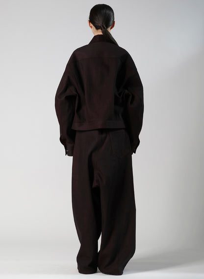 RED BACK SIDE DENIM JACKET