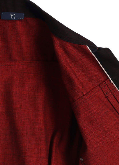 RED BACK SIDE DENIM JACKET