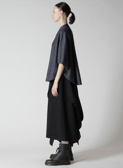 6OZ STAND COLLAR BLOUSE