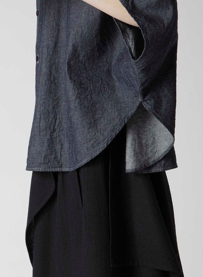 6OZ STAND COLLAR BLOUSE