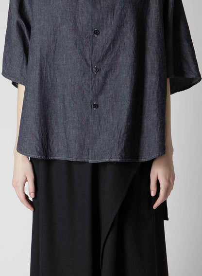 6OZ STAND COLLAR BLOUSE