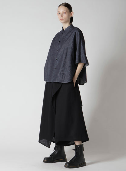 6OZ STAND COLLAR BLOUSE