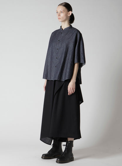 6OZ STAND COLLAR BLOUSE