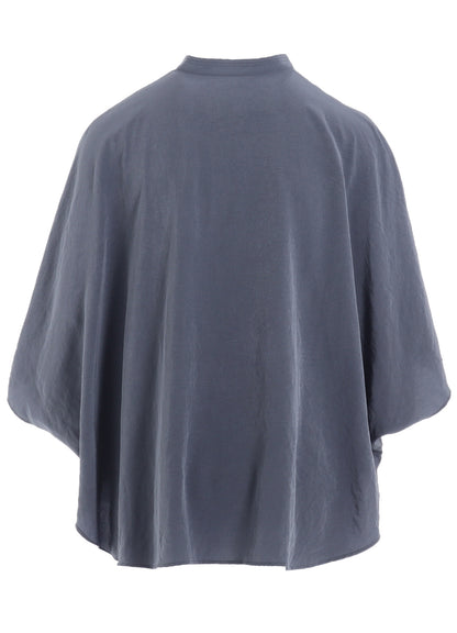 CREPE de CHINE STAND CAPE BLOUSE