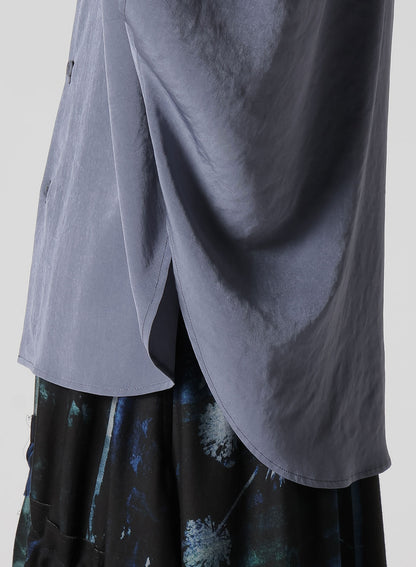 CREPE de CHINE STAND CAPE BLOUSE