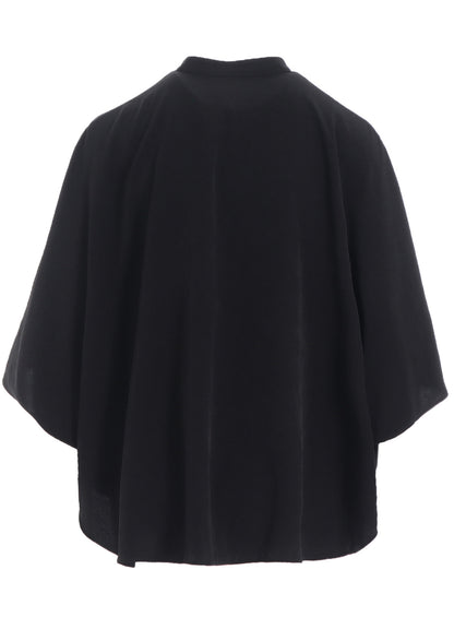 CREPE de CHINE STAND CAPE BLOUSE