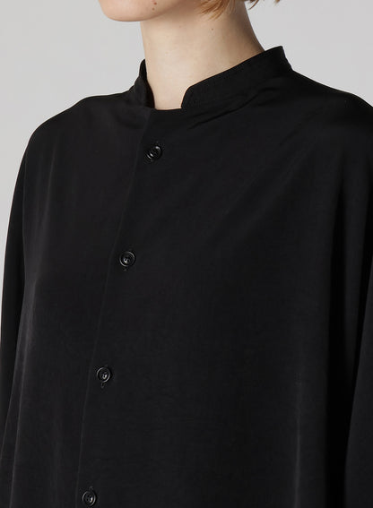 CREPE de CHINE STAND CAPE BLOUSE