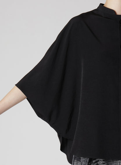 CREPE de CHINE STAND CAPE BLOUSE