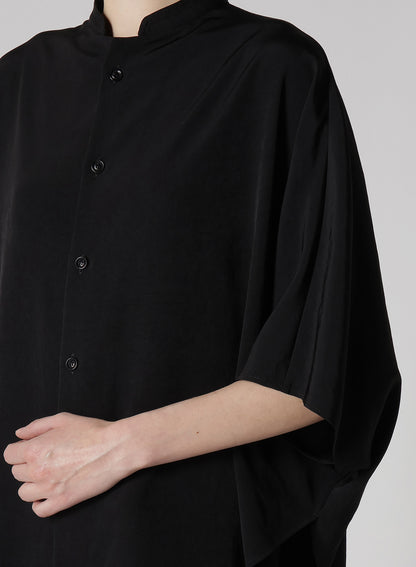 CREPE de CHINE STAND CAPE BLOUSE