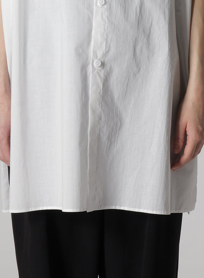 COTTON LAWN ROLLED-UP HALF SLEEVE BLOUSE
