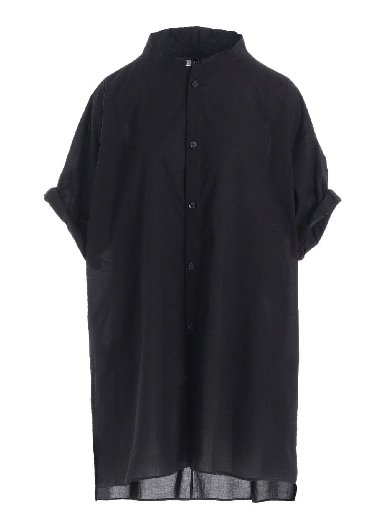 COTTON LAWN ROLLED-UP HALF SLEEVE BLOUSE