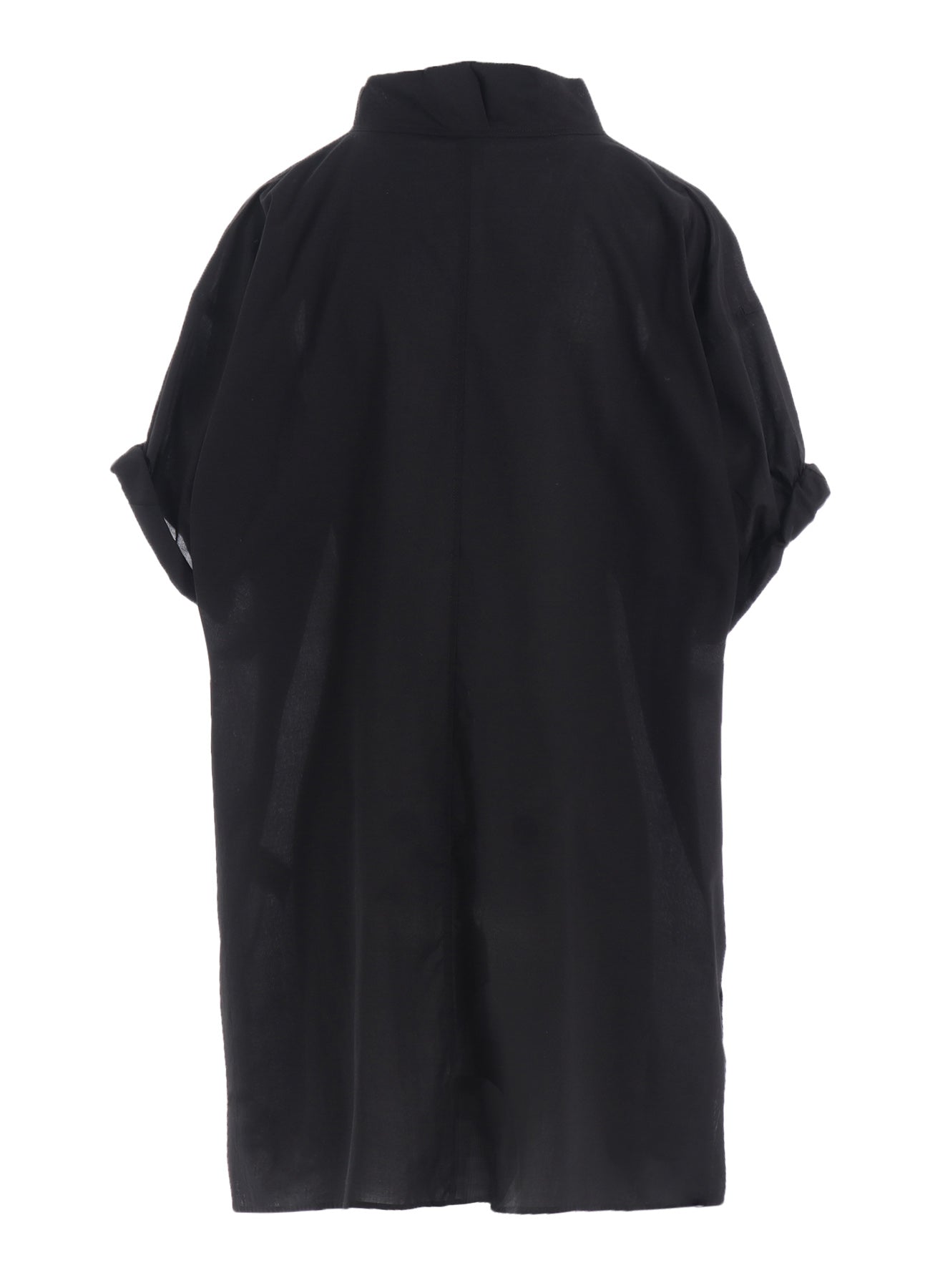 COTTON LAWN ROLLED-UP HALF SLEEVE BLOUSE