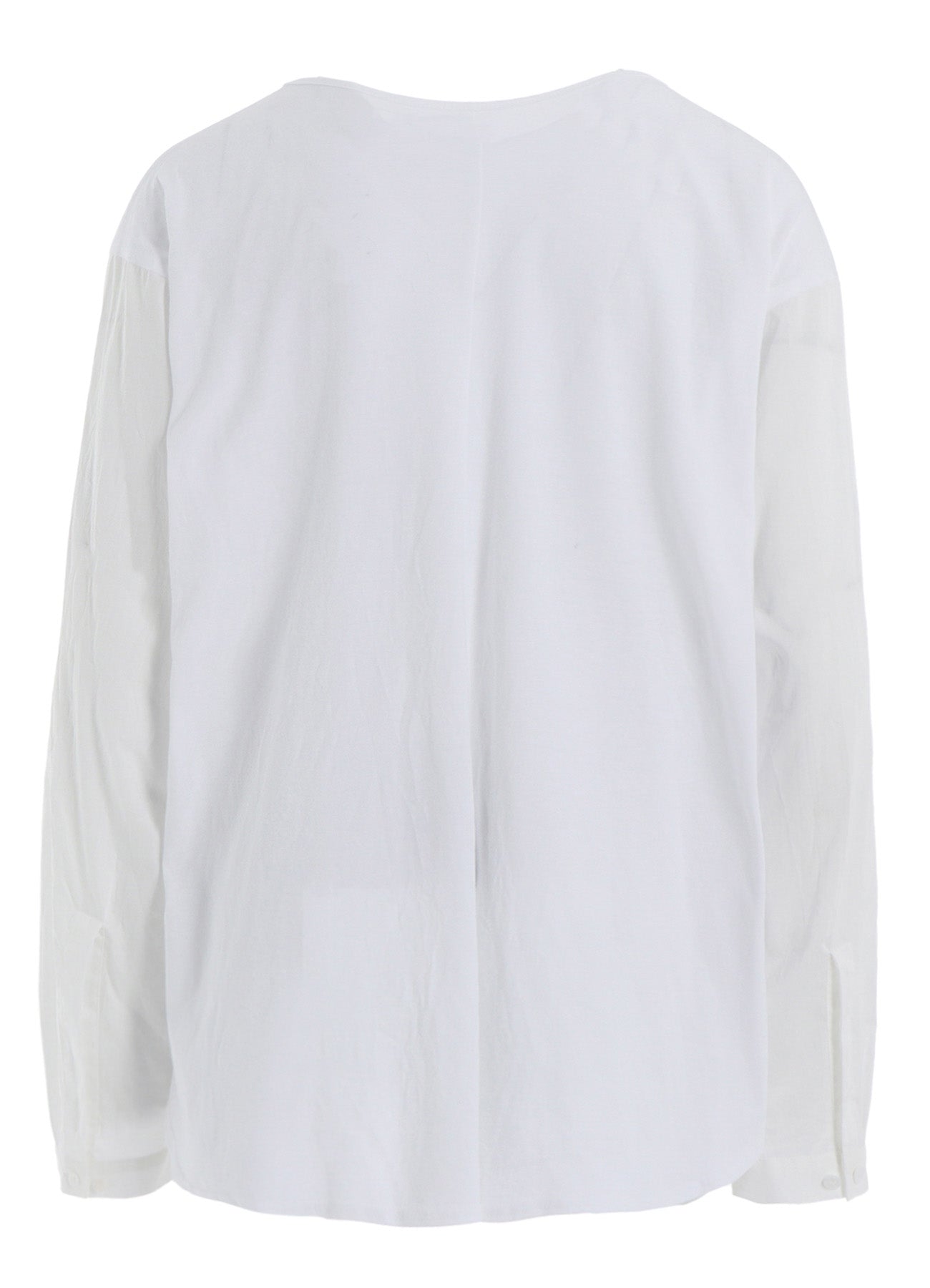 COTTON LAWN CUT&SEWN COMBINATION PULLOVER