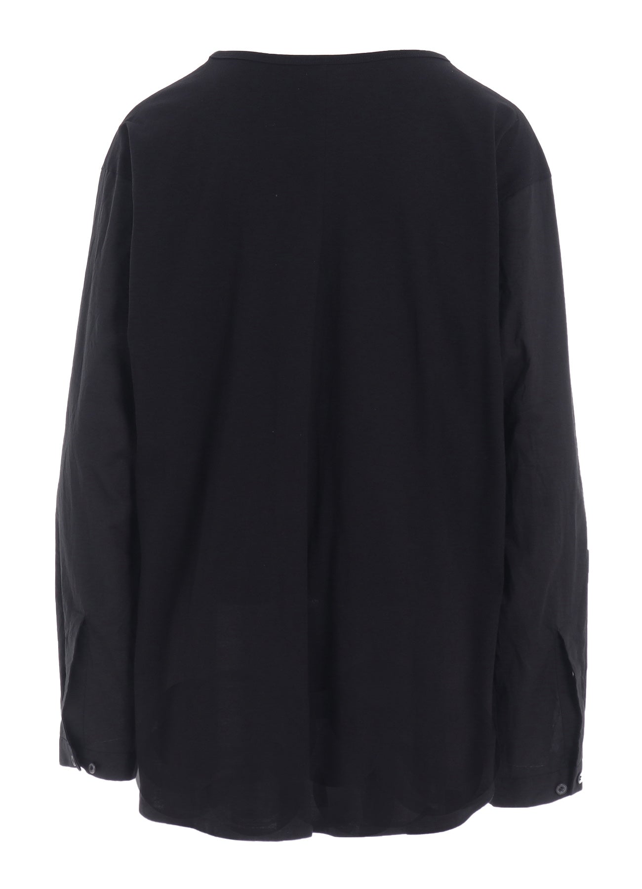 COTTON LAWN CUT&SEWN COMBINATION PULLOVER