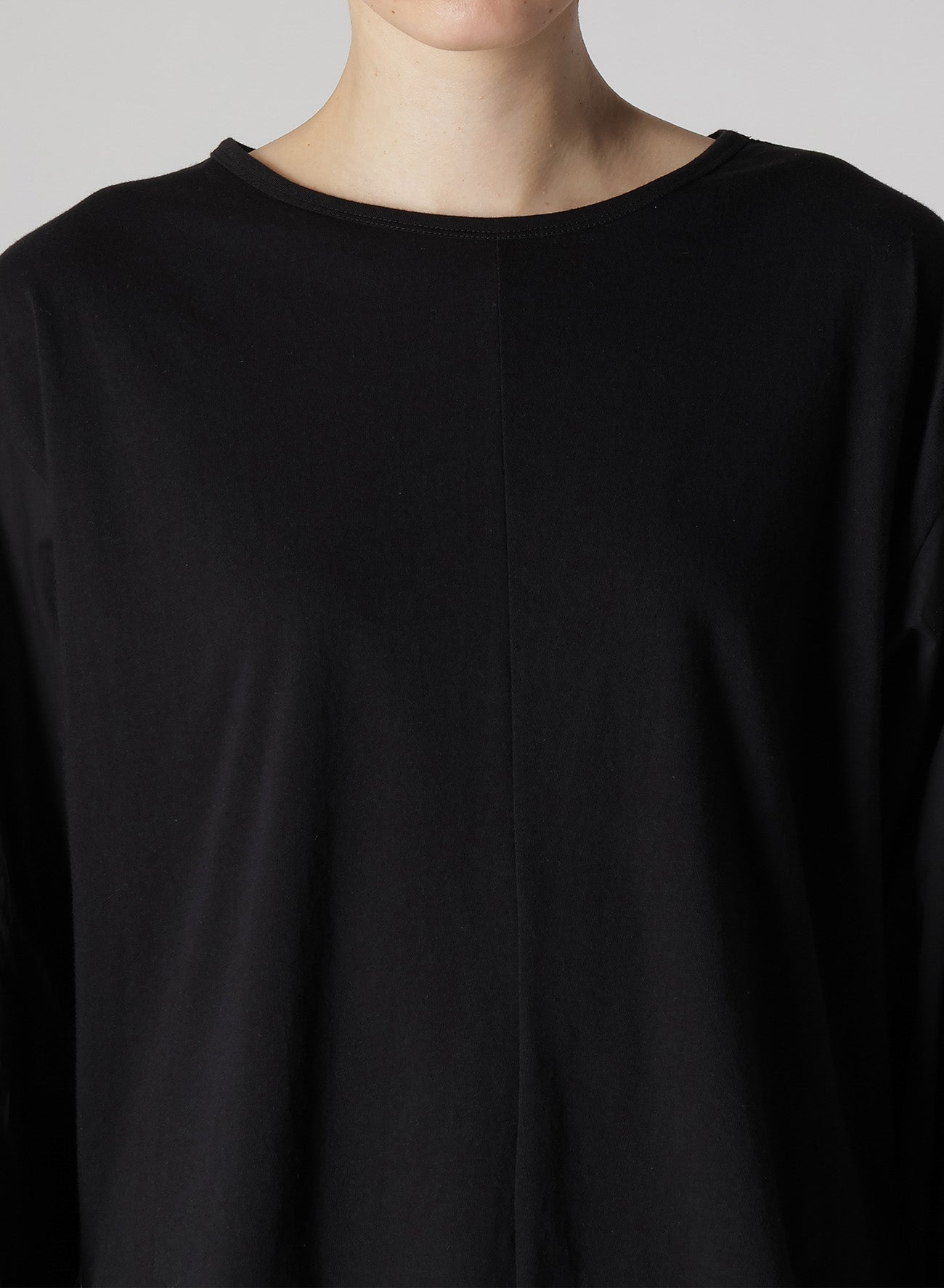 COTTON LAWN CUT&SEWN COMBINATION PULLOVER