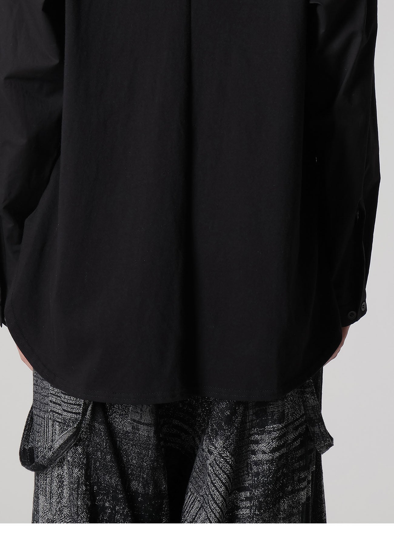 COTTON LAWN CUT&SEWN COMBINATION PULLOVER