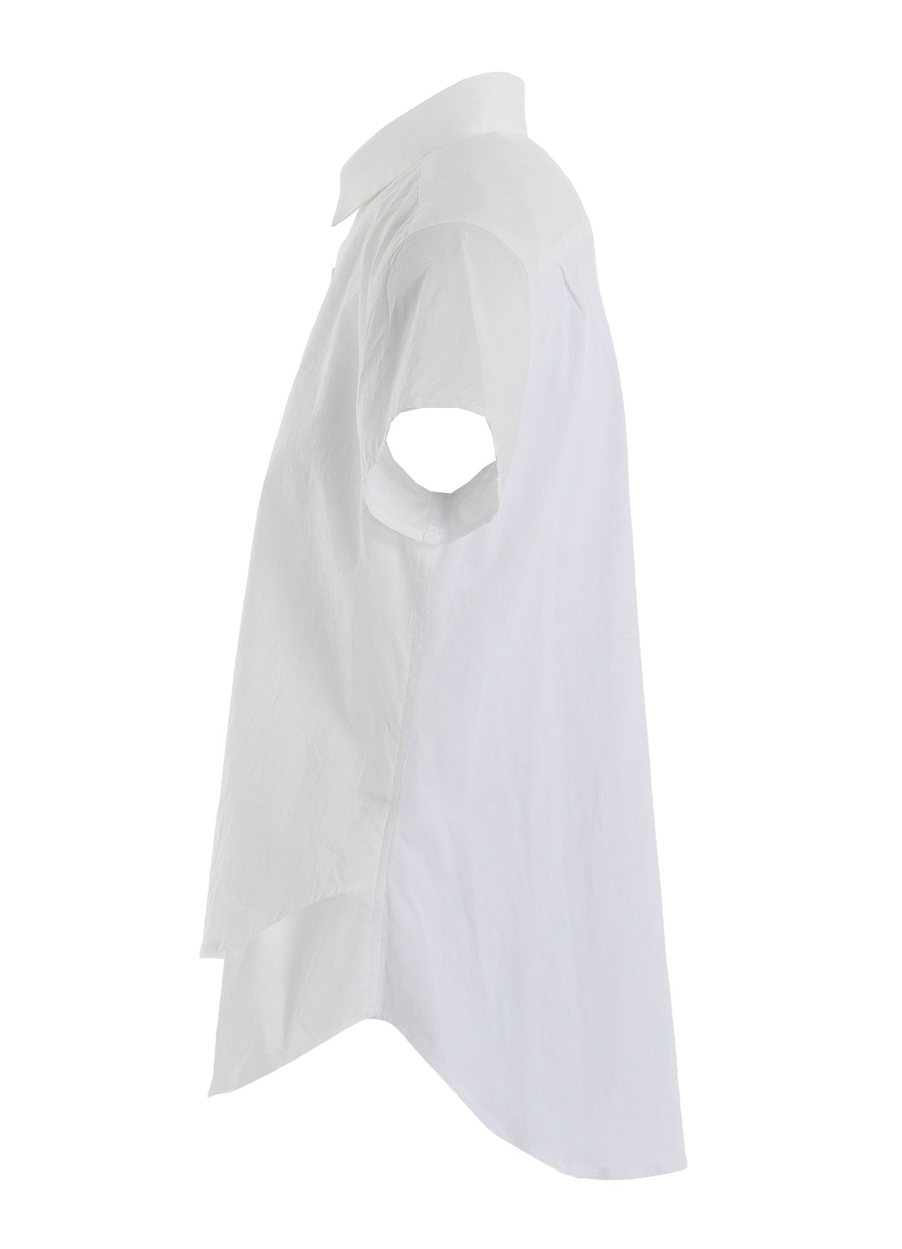 COTTON LAWN DOUBLE LAYERED FRONT HEM BLOUSE