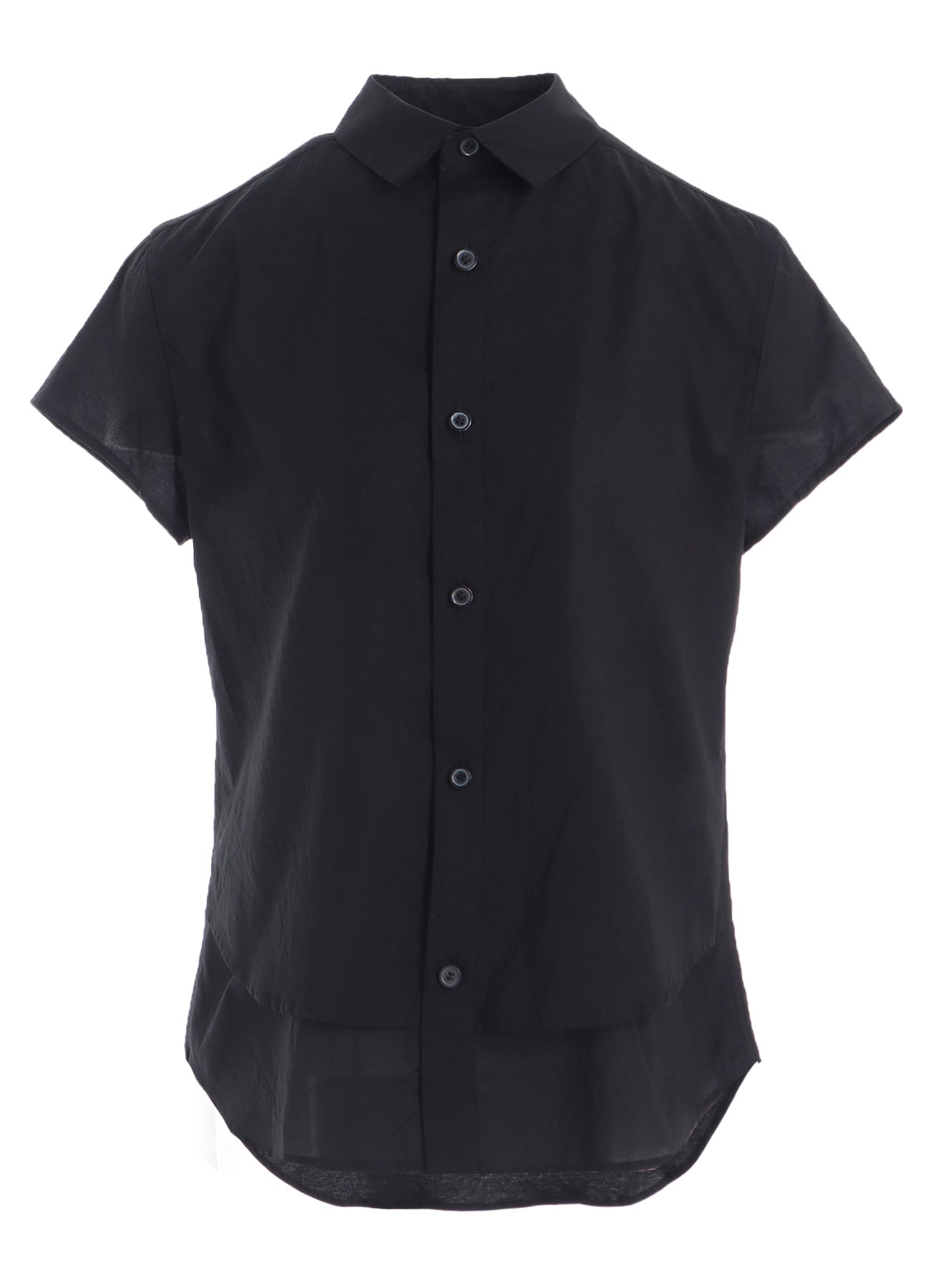 COTTON LAWN DOUBLE LAYERED FRONT HEM BLOUSE