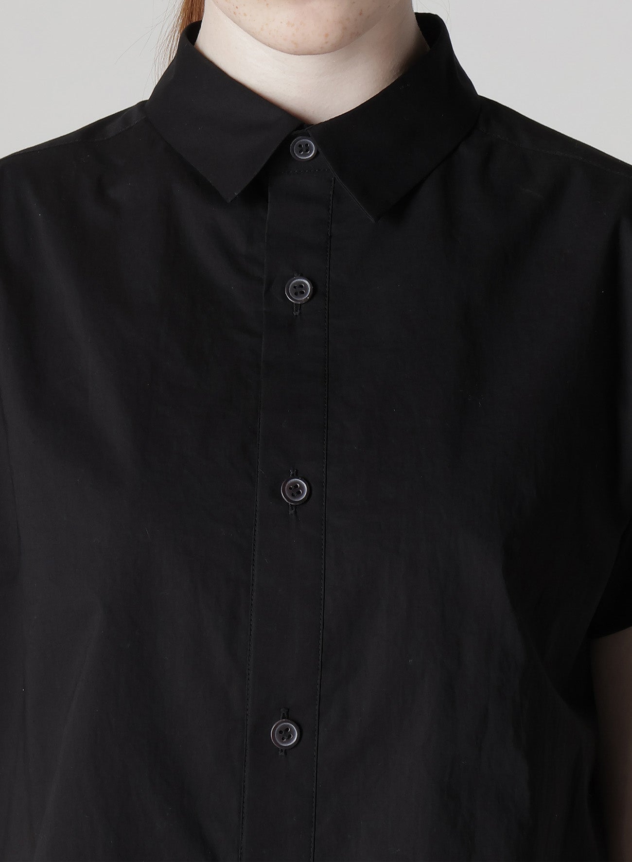 COTTON LAWN DOUBLE LAYERED FRONT HEM BLOUSE