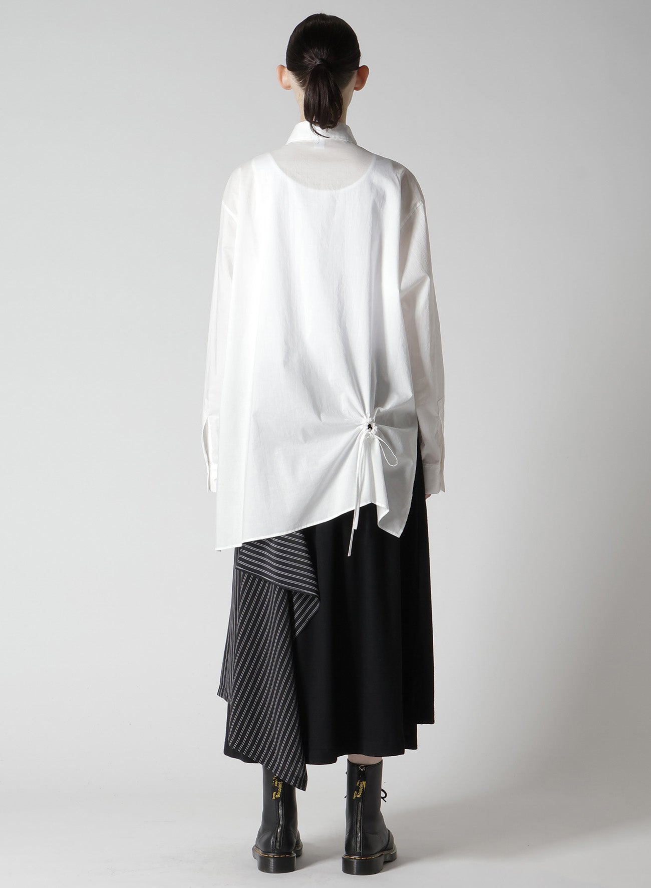 COTTON LAWN CIRCLE GATHERED BLOUSE
