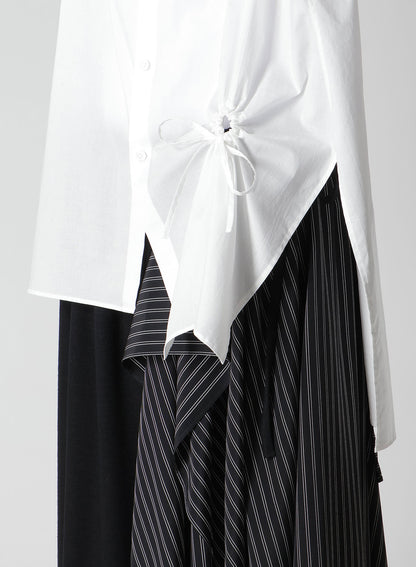 COTTON LAWN CIRCLE GATHERED  BLOUSE