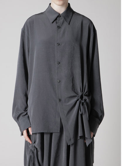CREPE de CHINE CIRCLE GATHERED  BLOUSE