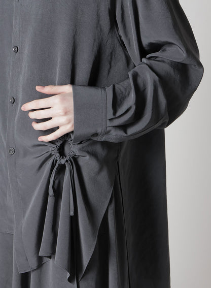 CREPE de CHINE CIRCLE GATHERED  BLOUSE