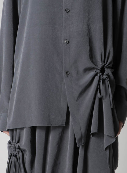 CREPE de CHINE CIRCLE GATHERED  BLOUSE