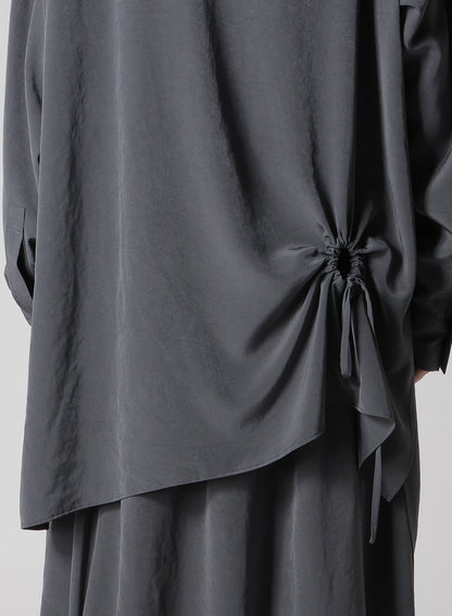 CREPE de CHINE CIRCLE GATHERED  BLOUSE