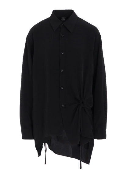 CREPE de CHINE CIRCLE GATHERED  BLOUSE
