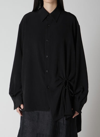 CREPE de CHINE CIRCLE GATHERED  BLOUSE