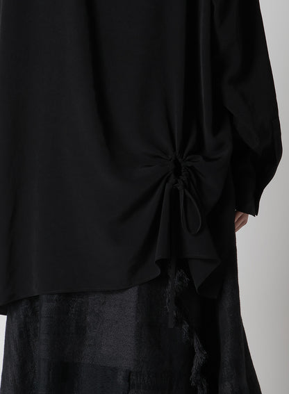 CREPE de CHINE CIRCLE GATHERED  BLOUSE