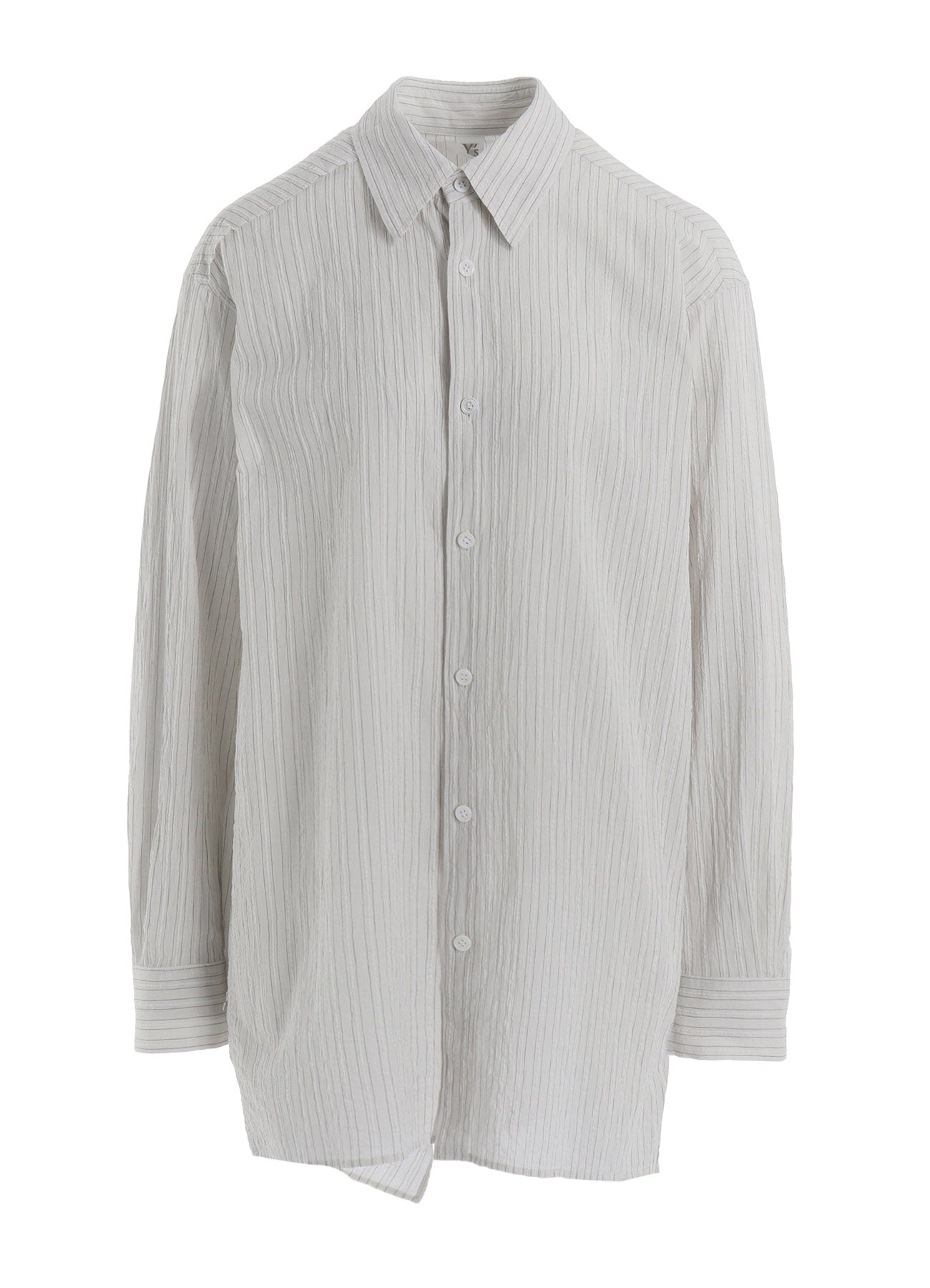 COTTON VOILE BACK-SIDE CLOTH STRIPE BLOUSE