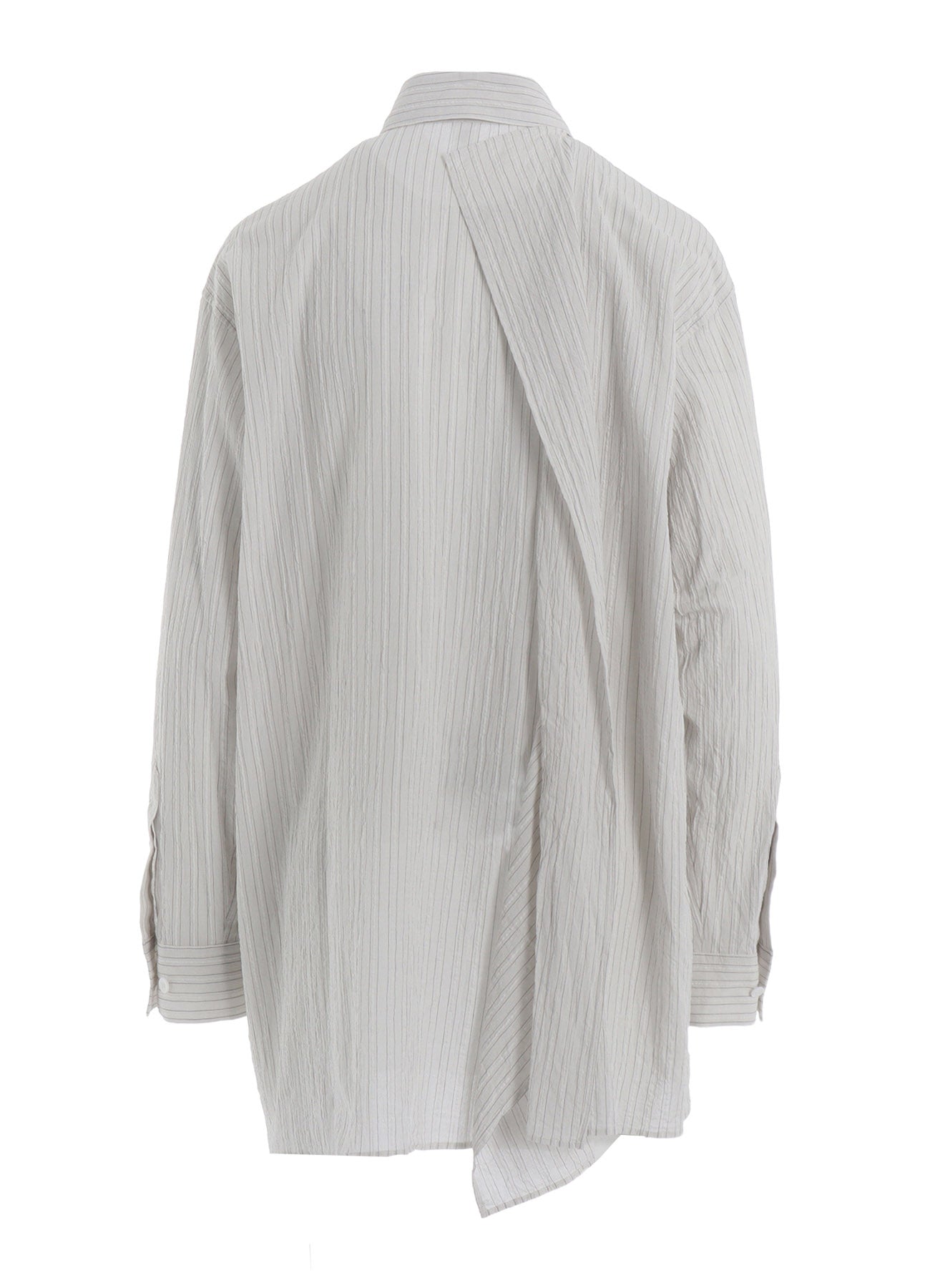 COTTON VOILE BACK-SIDE CLOTH STRIPE BLOUSE