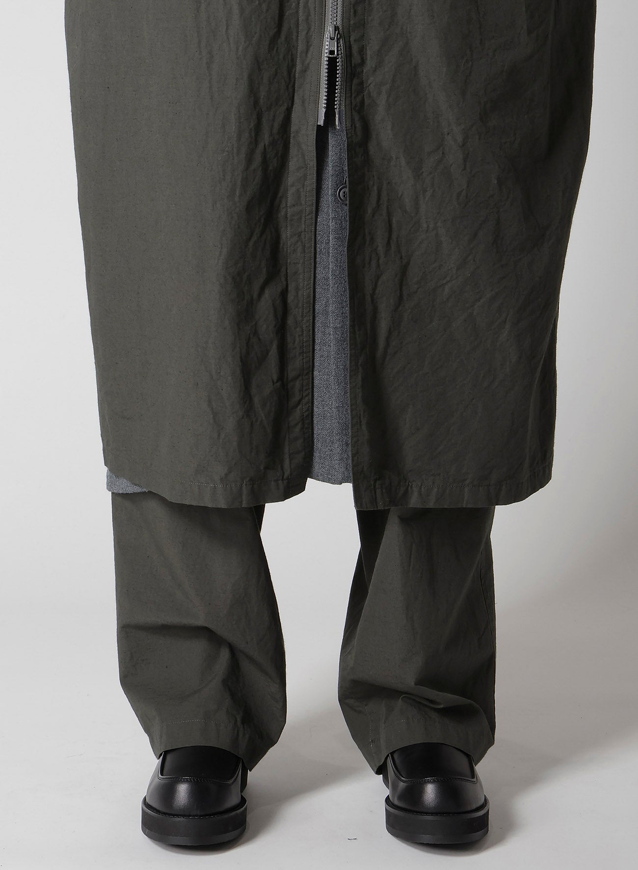 COTTON/LINEN BROADCLOTH HOODIE COAT D