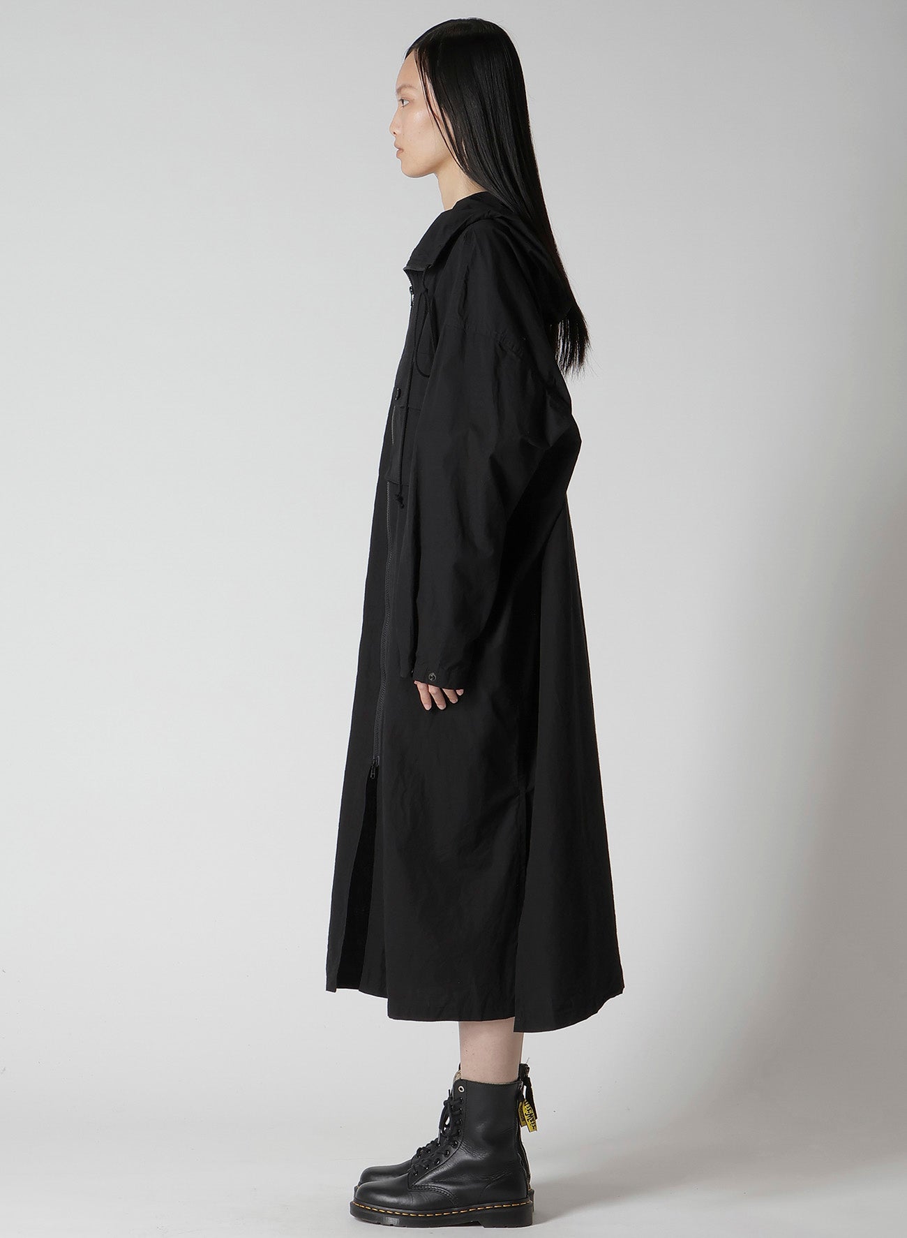 COTTON/LINEN BROADCLOTH HOODIE COAT D