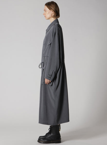 CREPE de CHINE 4-POCKET LONG DRESS