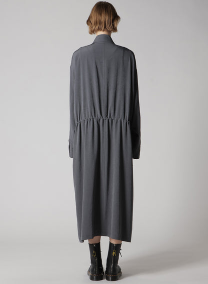 CREPE de CHINE 4-POCKET LONG DRESS