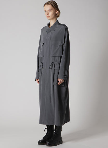 CREPE de CHINE 4-POCKET LONG DRESS