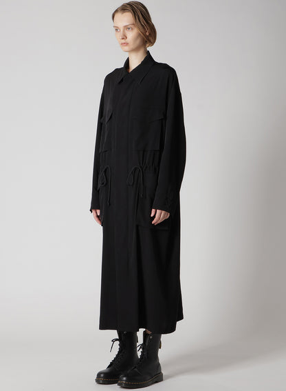 CREPE de CHINE 4-POCKET LONG DRESS