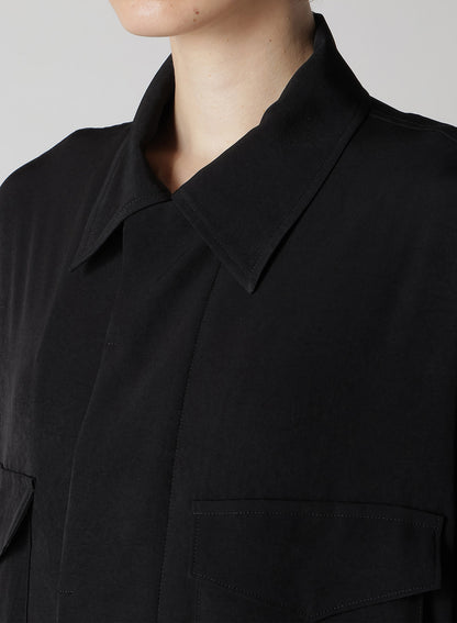 CREPE de CHINE 4-POCKET LONG DRESS