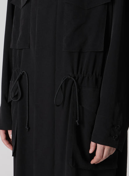 CREPE de CHINE 4-POCKET LONG DRESS