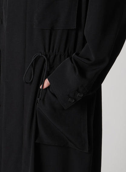 CREPE de CHINE 4-POCKET LONG DRESS