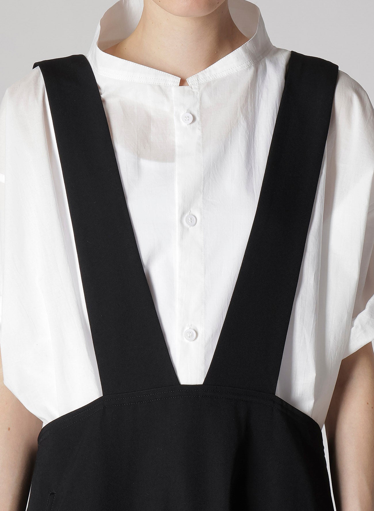 WOOL GABARDINE LONG FLARE DRAPE DRESS