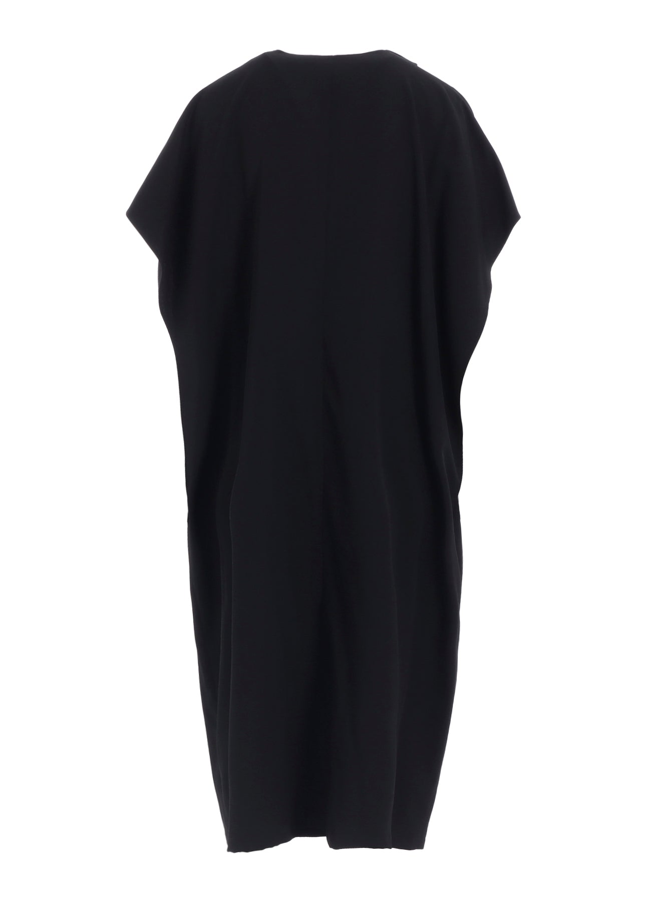 WOOL GABARDINE FLARE SLEEVE FRONT OPEN DRESS