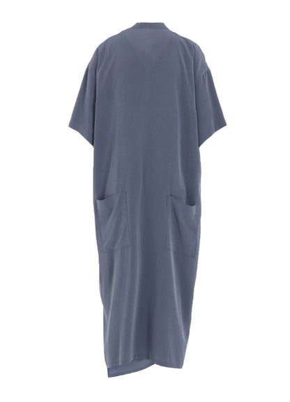 CREPE de CHINE HALF SLEEVE BOX SHIRT DRESS