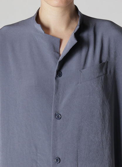 CREPE de CHINE HALF SLEEVE BOX SHIRT DRESS
