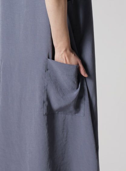 CREPE de CHINE HALF SLEEVE BOX SHIRT DRESS