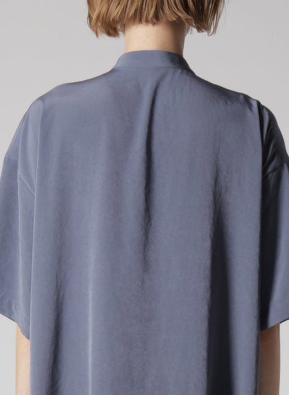 CREPE de CHINE HALF SLEEVE BOX SHIRT DRESS